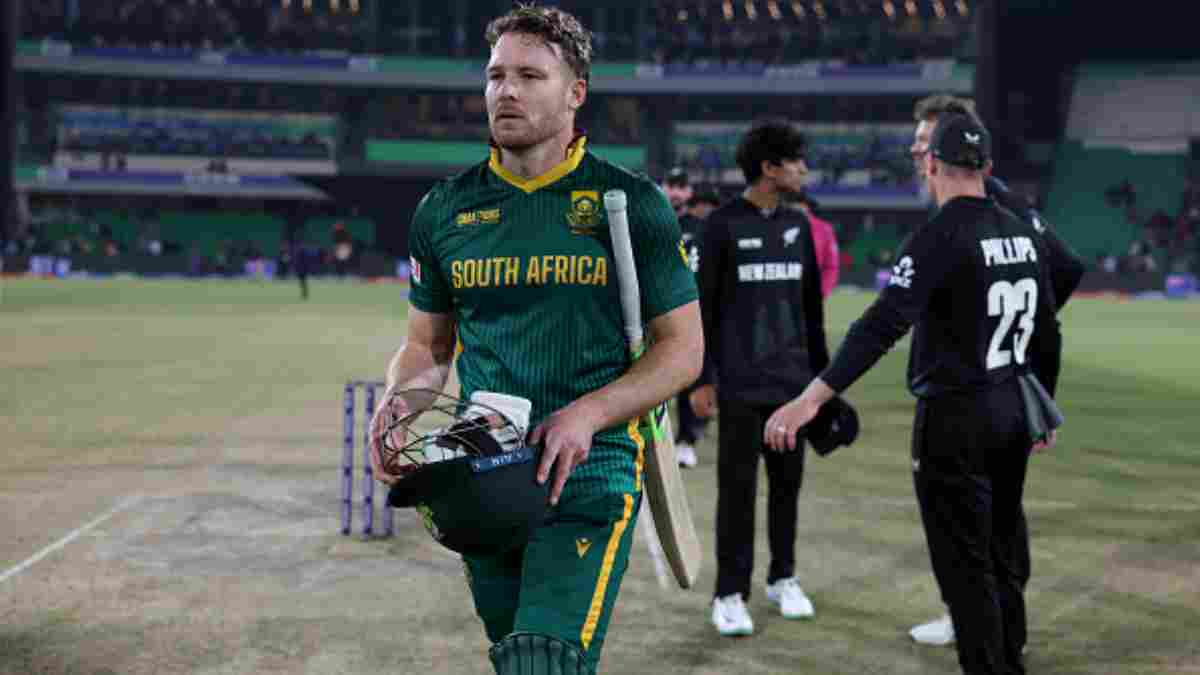 David Miller scored a century against New Zealand in Champions Trophy semifinal