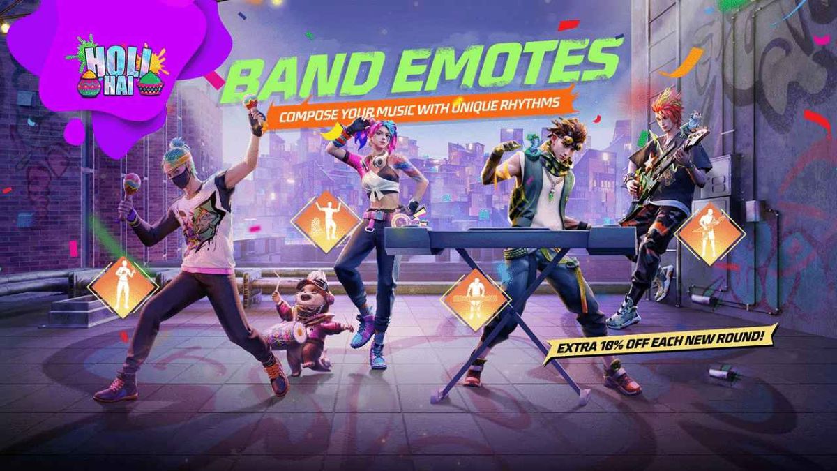 Garena Free Fire MAX Redeem Codes Today March 10, 2025: Band Emotes – Baarat Dance, Keyboard Player, Chic-Chac, Guitar Groove