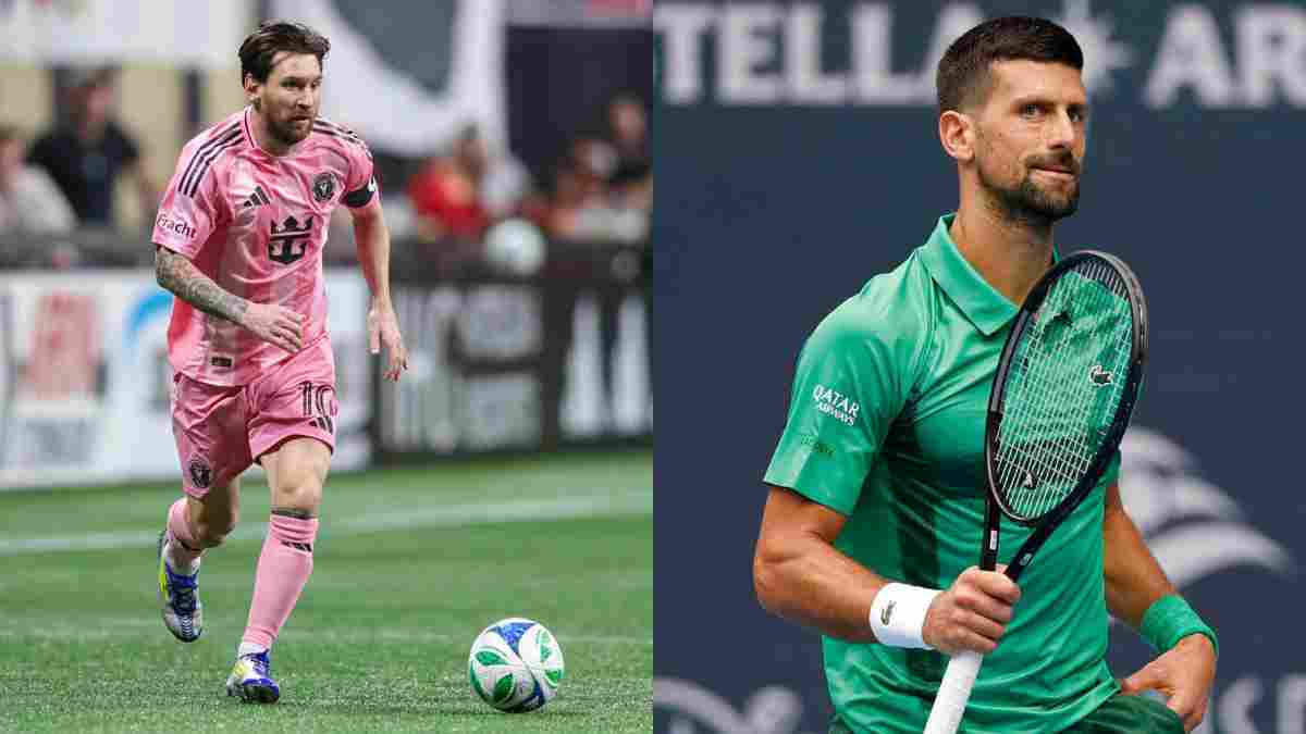 Lionel Messi dedicates his goal to Novak Djokovic