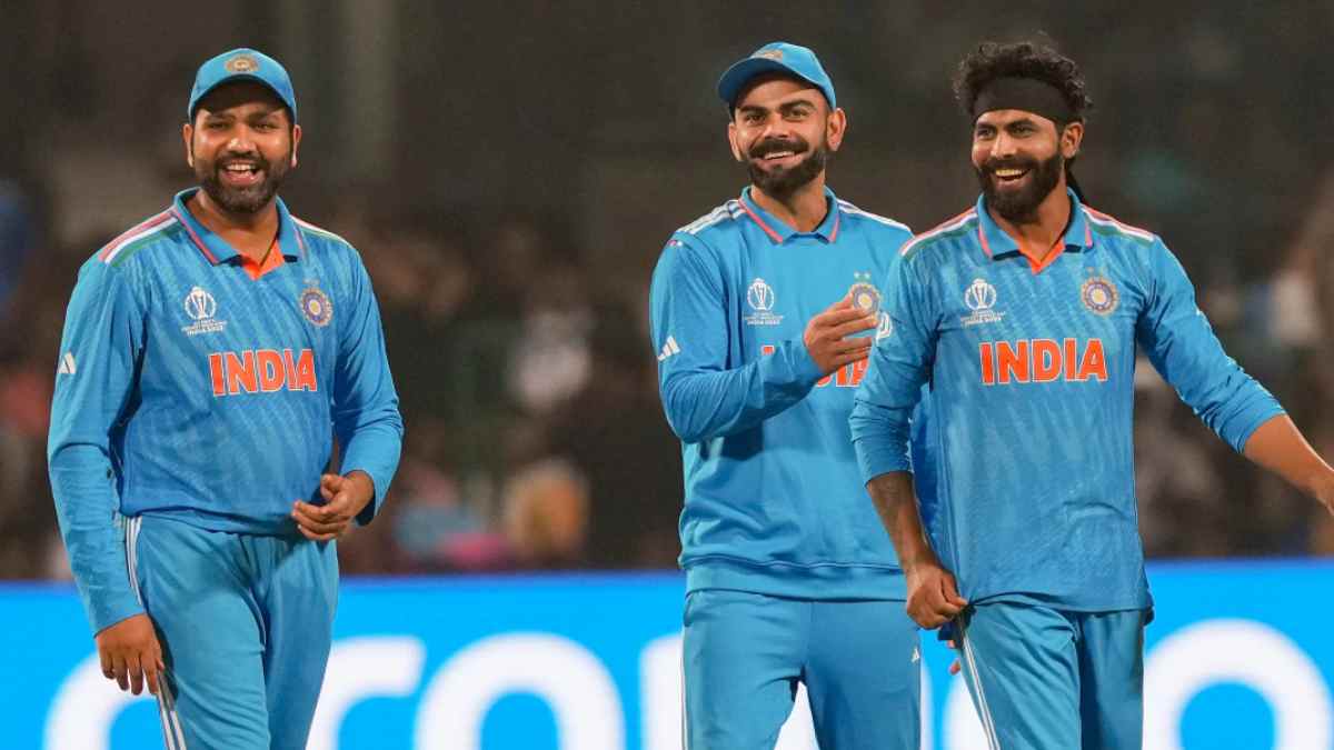 Rohit Sharma, Virat Kohli and Ravindra Jadeja