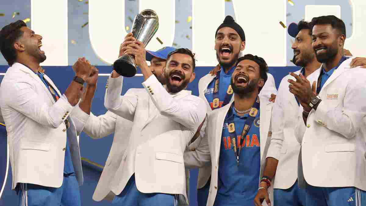 The winning team gets white blazers in Champions Trophy