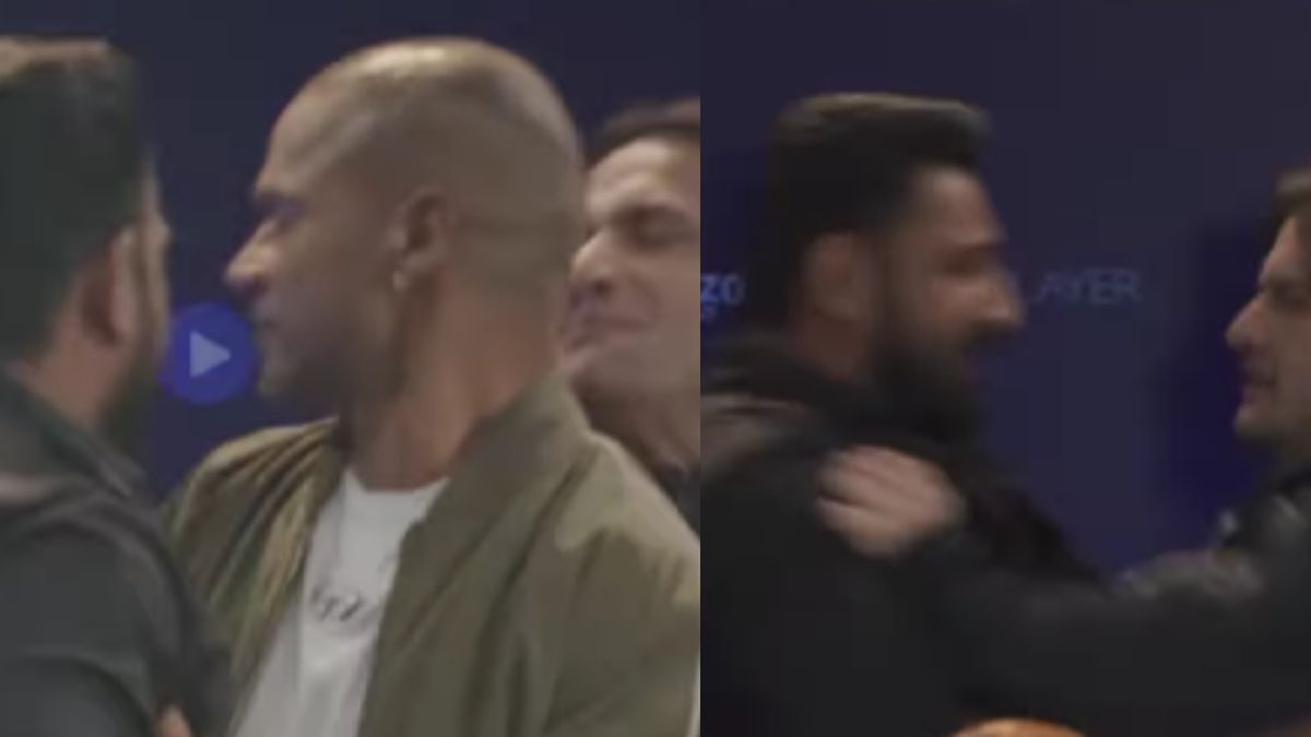 Former Bigg Boss Contestants Rajat Dalal and Asim Riaz Clash; Ex-Cricketer Shikhar Dhawan Steps In – Watch Video