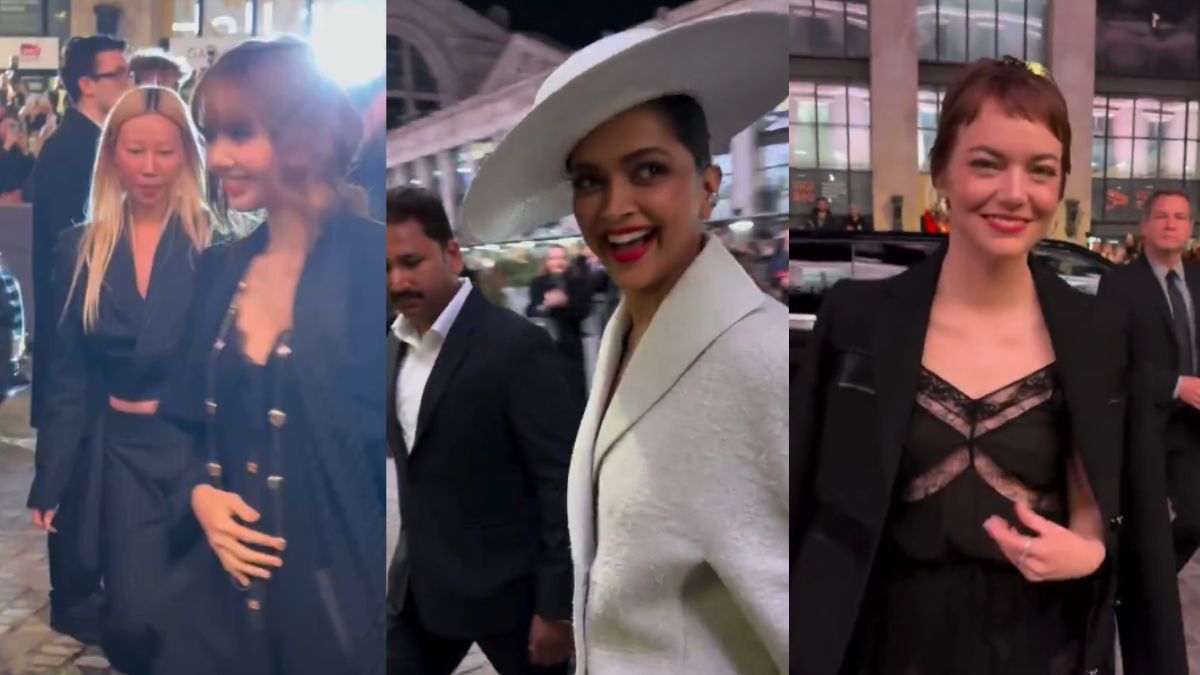 Deepika Padukone, Lisa and Emma Stone at an event