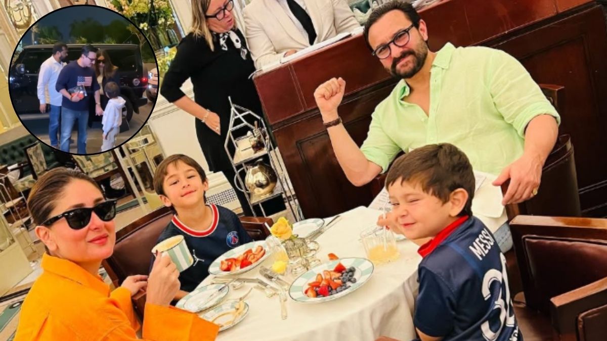 Kareena Kapoor & Saif Ali Khan Ace Casual Airport Style With Jeh And Taimur On Holi Getaway! WATCH