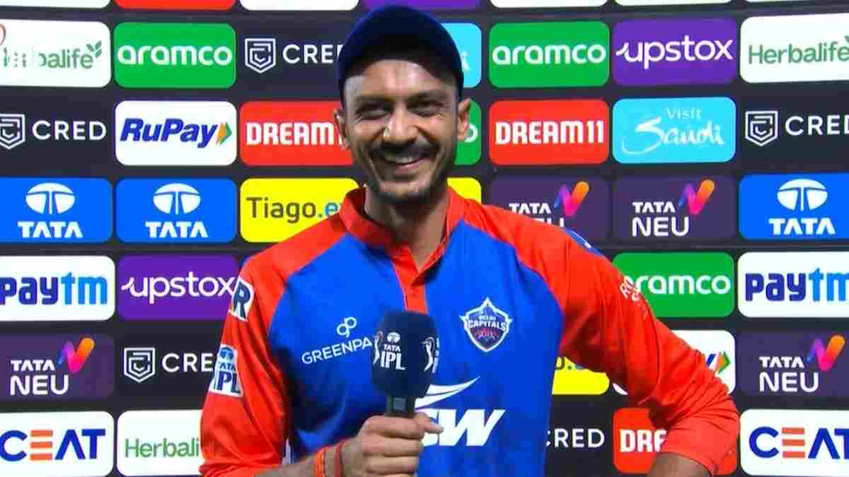 Axar Patel in post-match presentation