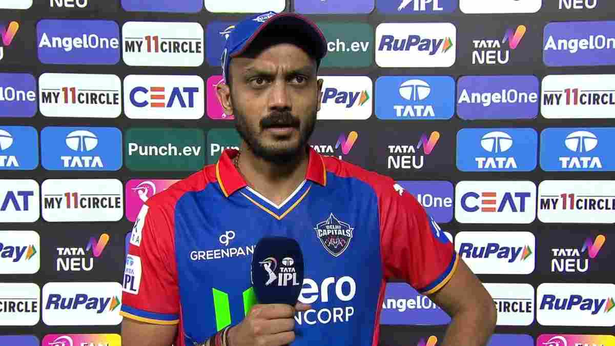 Axar Patel in post-match presentation