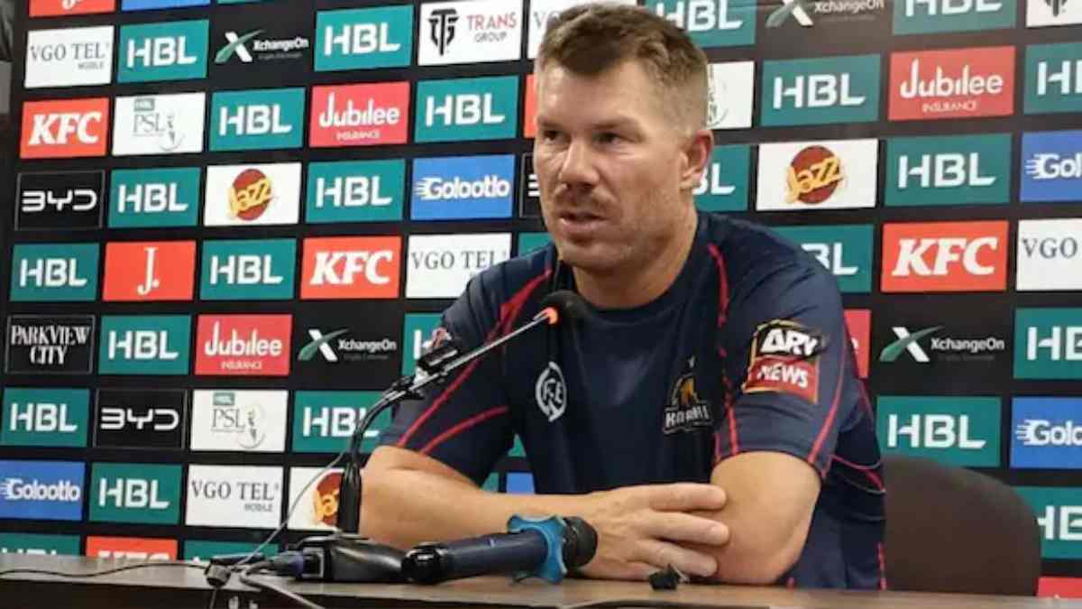 David Warner at press conference