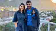 Jasprit Bumrah with wife Sanjana Ganesan