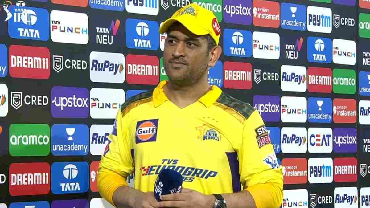 MS Dhoni in post-match presentation after CSK vs KKR match