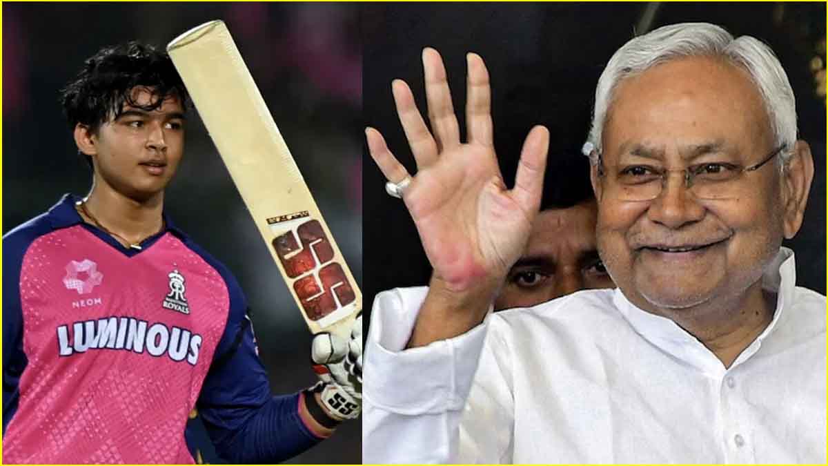 Nitish Kumar with Vaibhav Suryavanshi