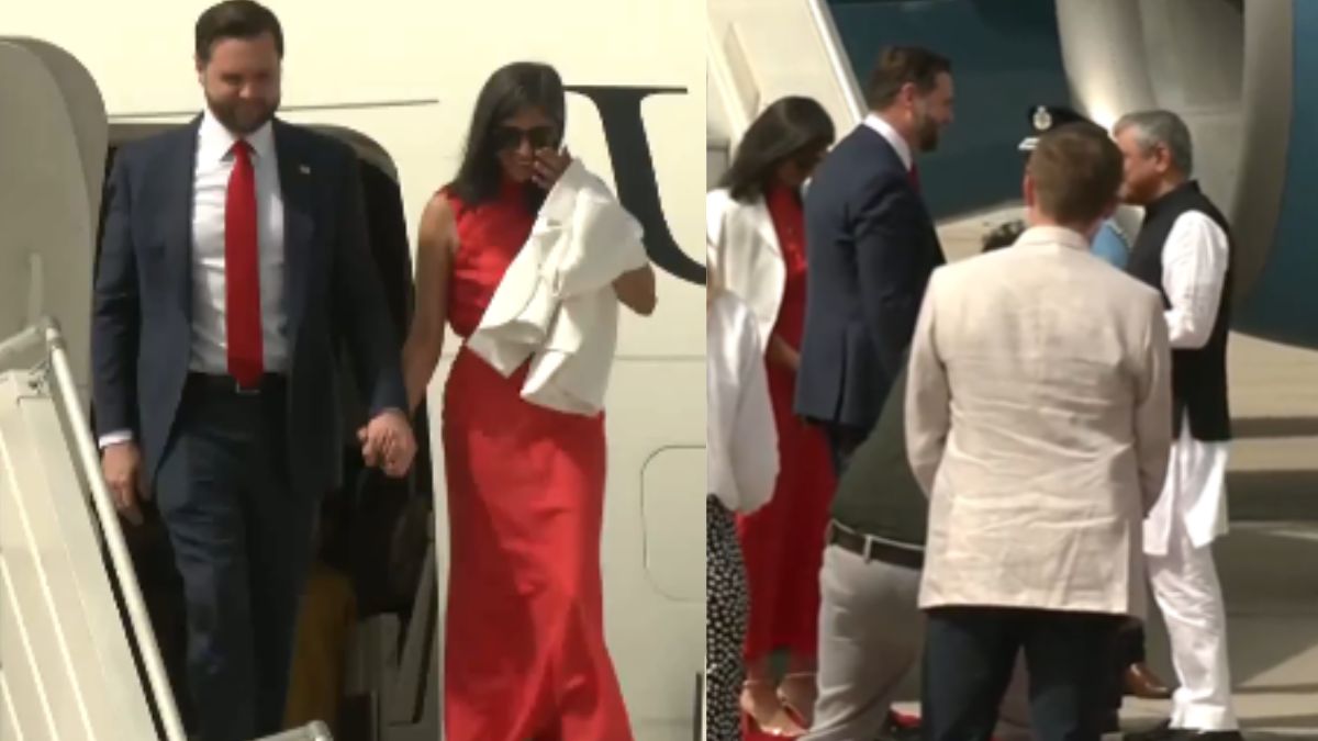 US Vice President JD Vance Arrives In Delhi With Wife Usha Vance, Begins First Official Visit To India