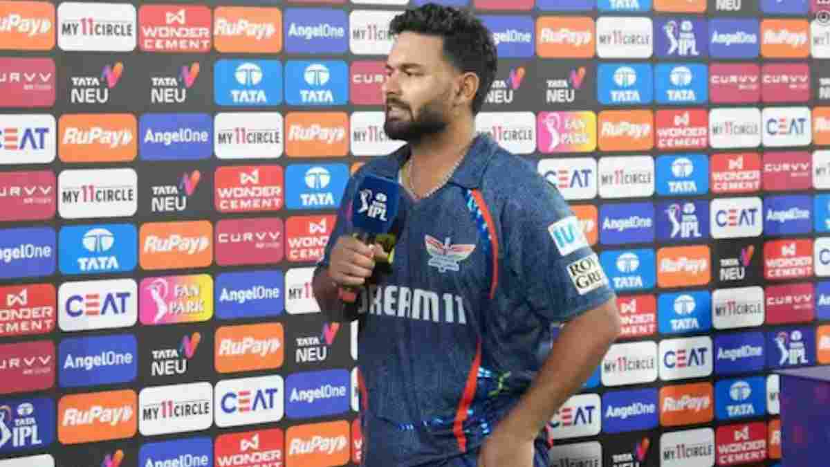 Rishabh Pant in post-match presentation