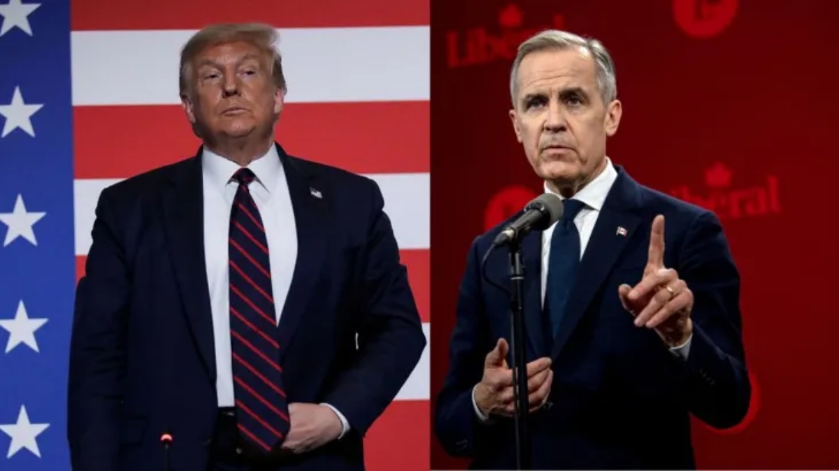 US President Donald Trump and Canadian PM Mark Carney