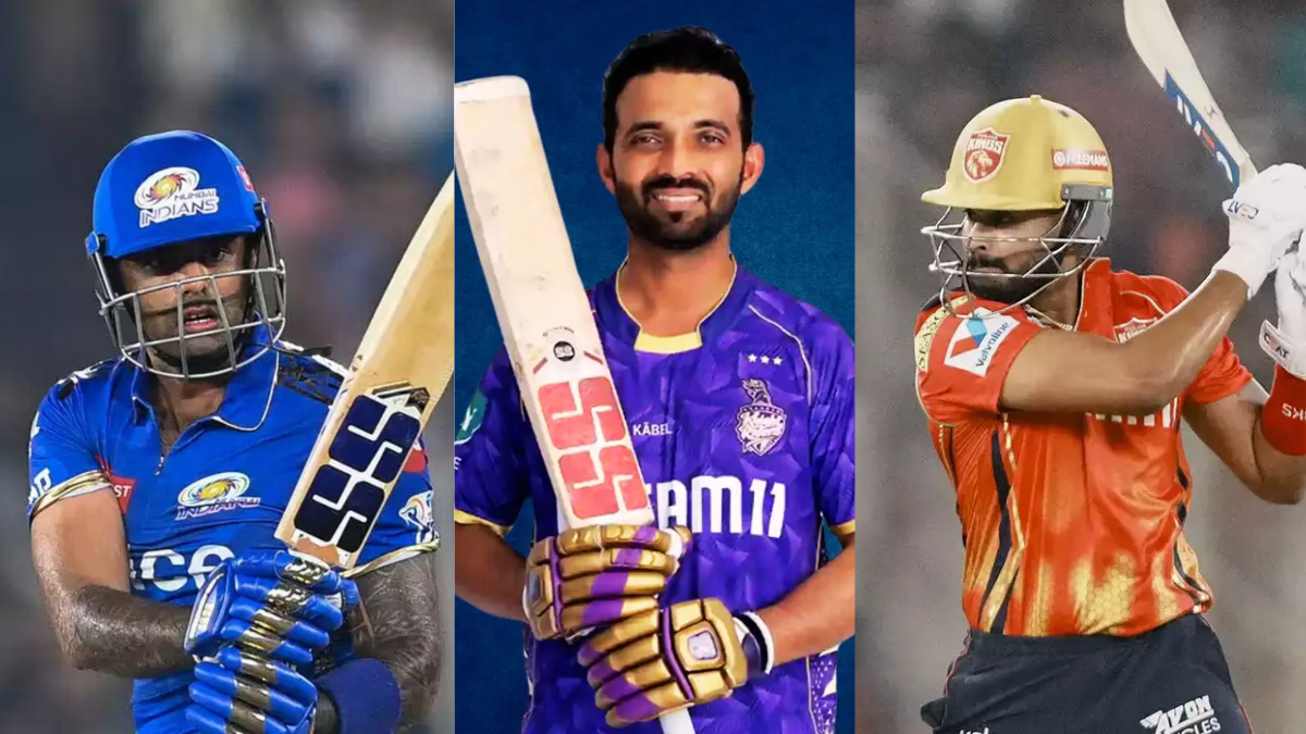 Suryakumar Yadav, Ajinkya Rahane, and Shreyas Iyer