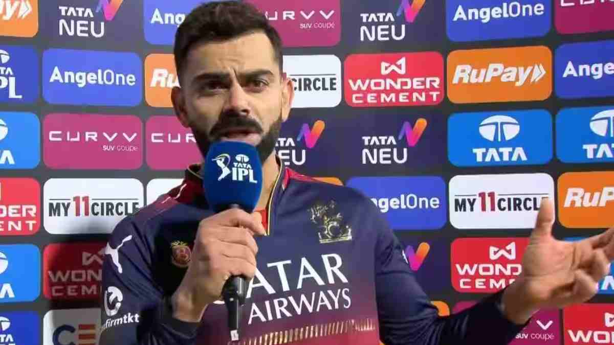 Virat Kohli in post-match presentation