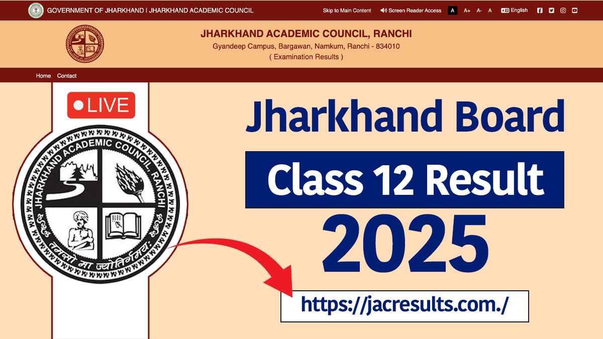 jacresults.com. JAC Class 12th Result 2025 Live Updates: 