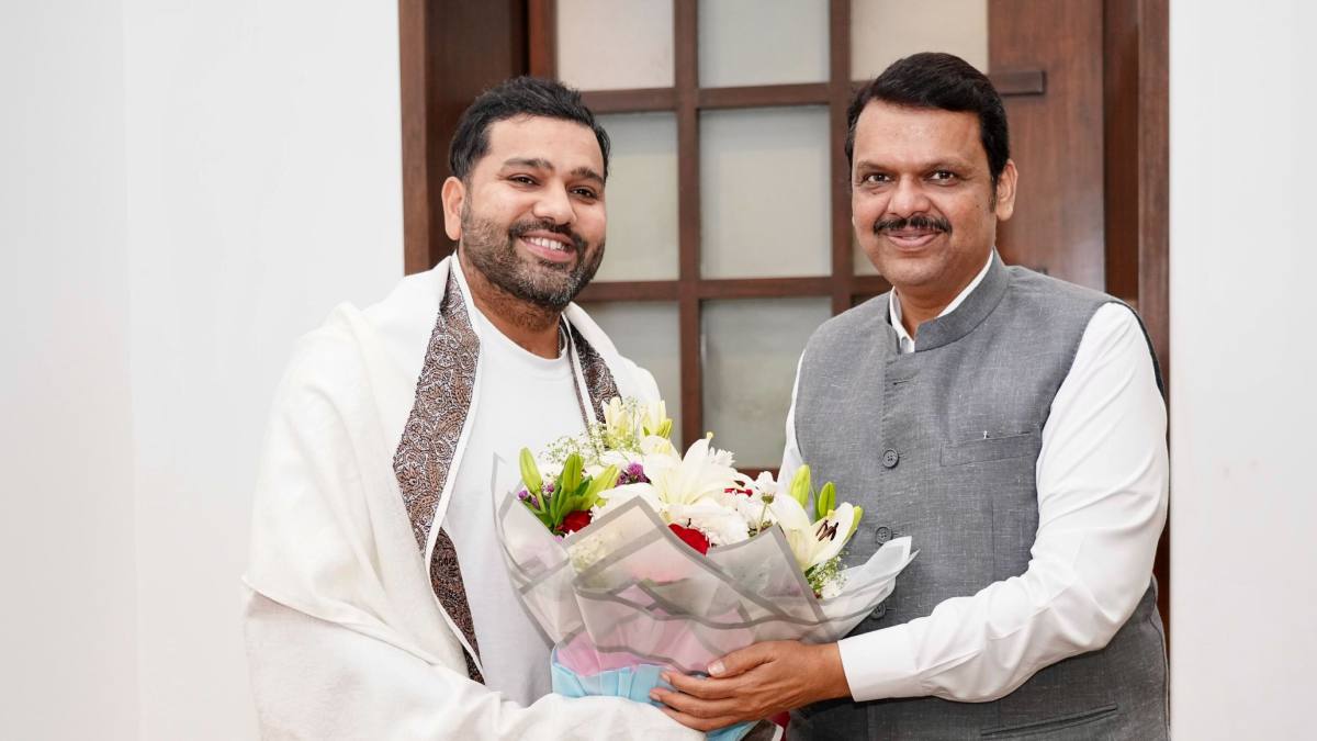 Rohit Sharma and Devendra Fadnavis (Photo Credit - X-Platform) Rohit Sharma and Devendra Fadnavis (Photo Credit - X-Platform)