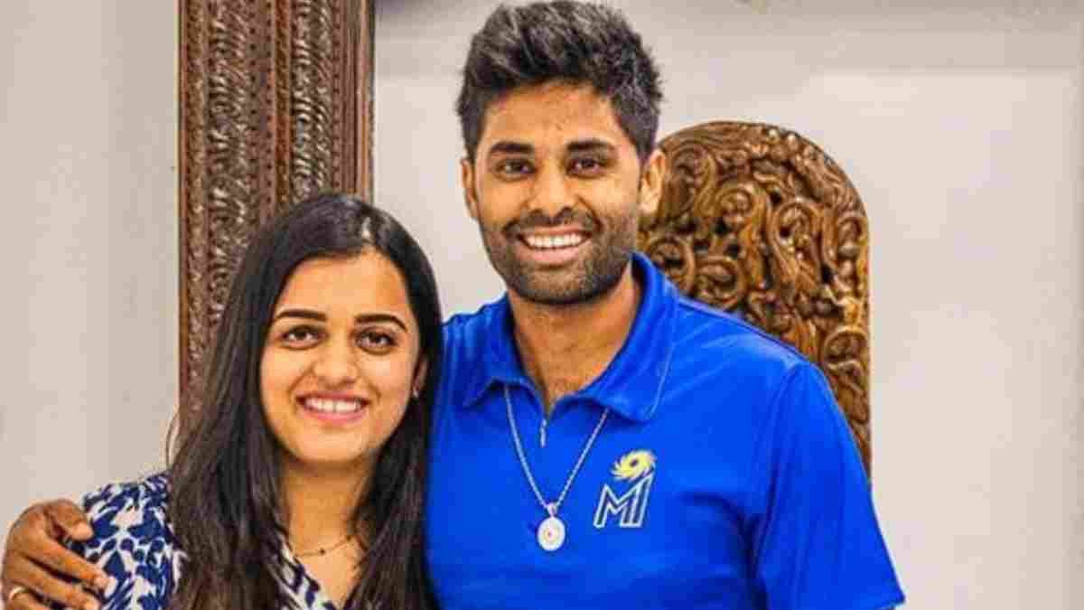 Suryakumar Yadav with wife Devisha Shetty