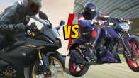 Yamaha R15 VS TVS Apache RTR