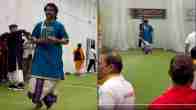 Baba Bageshwar playing cricket in New Zealand