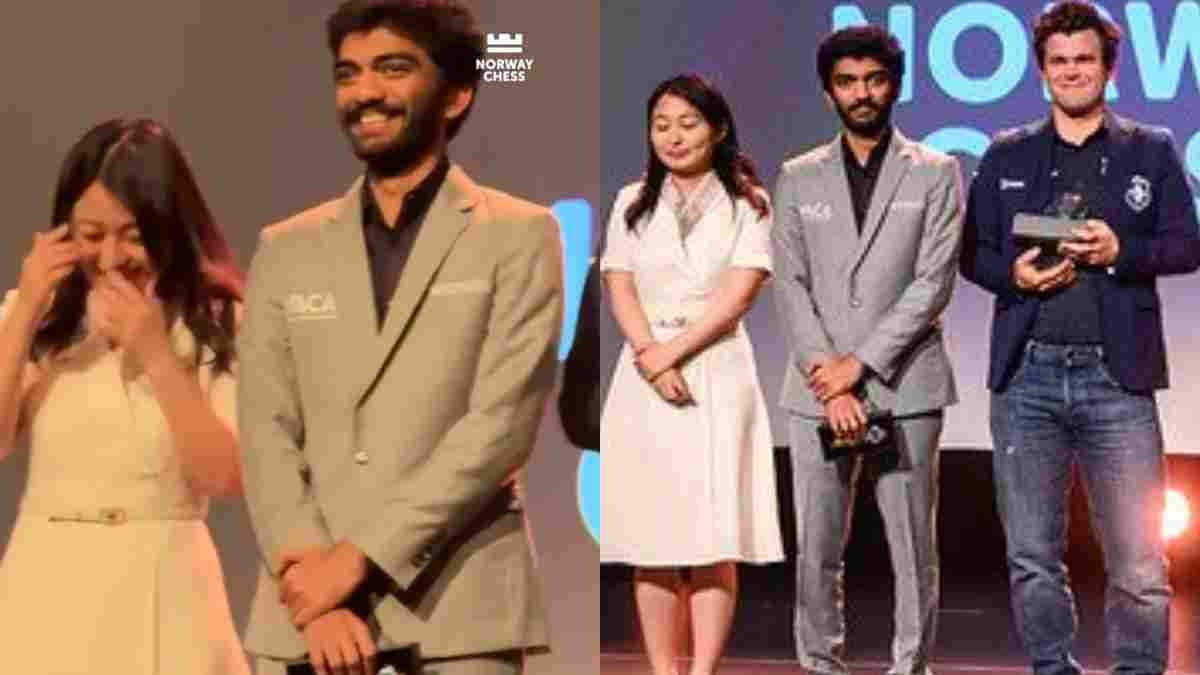 D Gukesh and Ju Wenjun