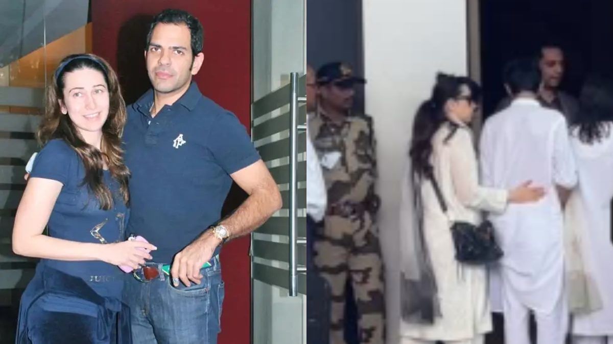 Karisma Kapoor Spotted At Airport With Samaira, Kiaan En Route To Ex-Husband Sunjay Kapur’s Prayer Meet In Delhi