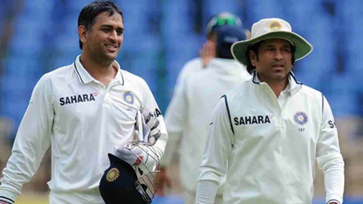 MS Dhoni and Sachin Tendulkar