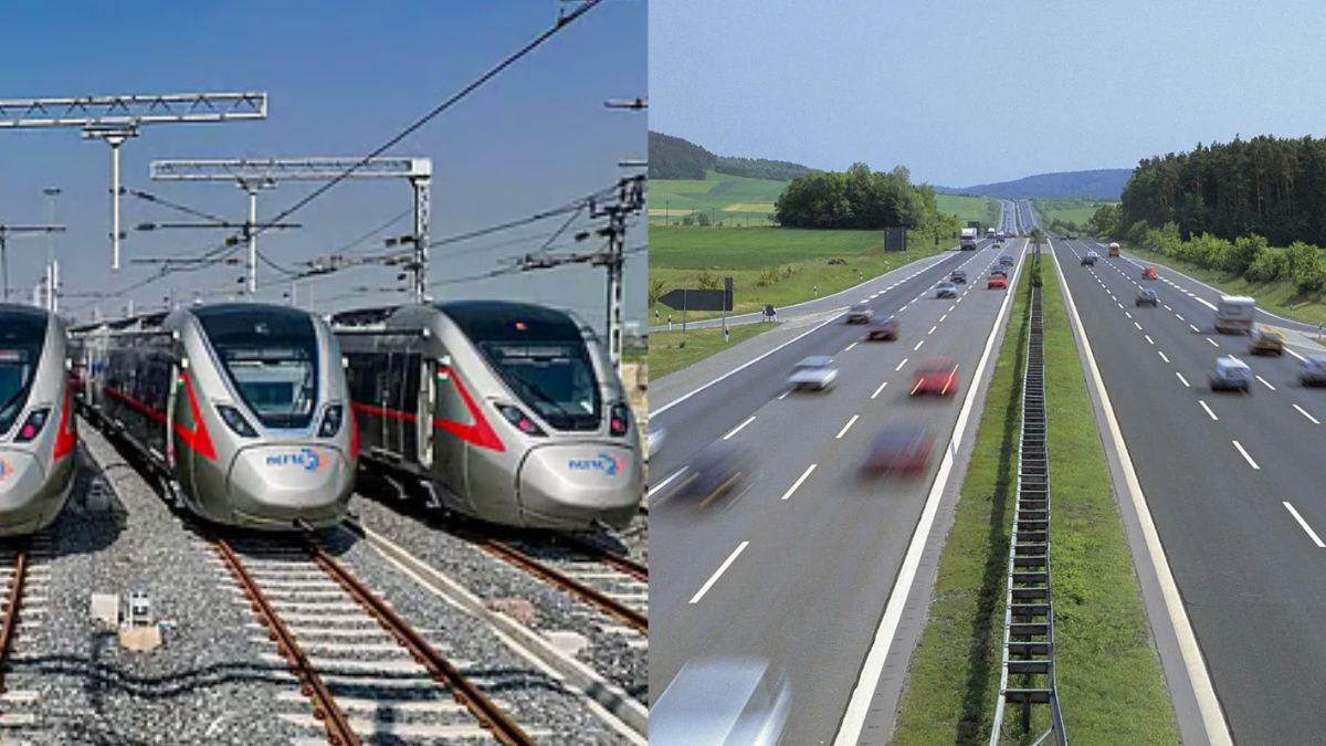 Namo Bharat Train and DND Expressway (Representative Image) Namo Bharat Train and DND Expressway (Representative Image)