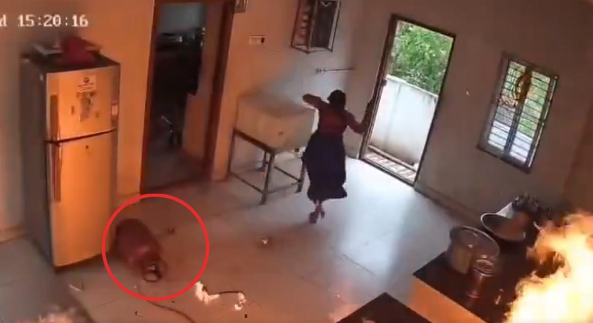 Viral CCTV Gas Leak Video