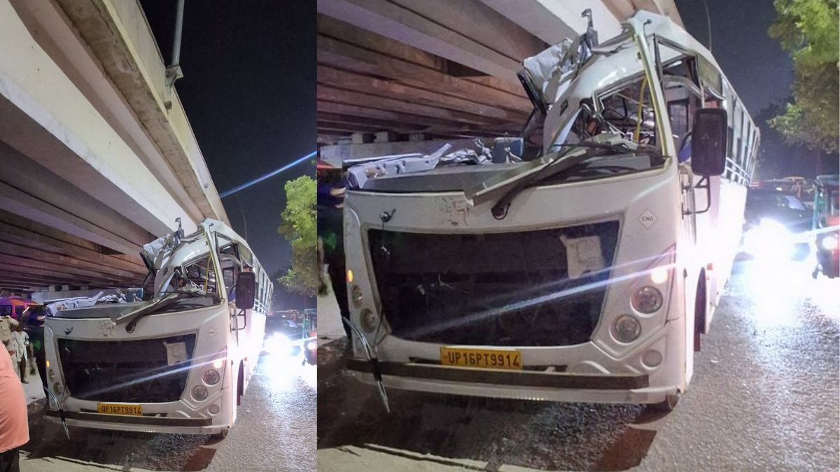 Noida Accident: Speeding Bus Crashes Into Pillar On Under-Construction Flyover In Barola