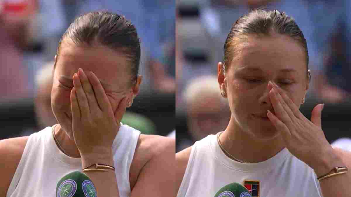 Amanda Anisimova breaks down after losing Wimbledon final