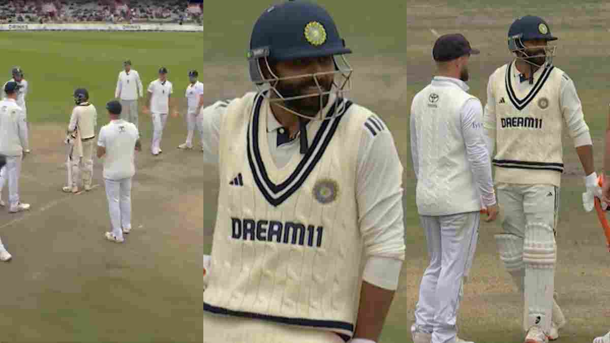 Ben Stokes and co. all around Ravindra Jadeja in 5th Test