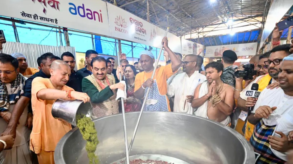 Gautam Adani Visits ISKCON Kitchens At Puri, Joins Volunteers In Humble Act Of Service