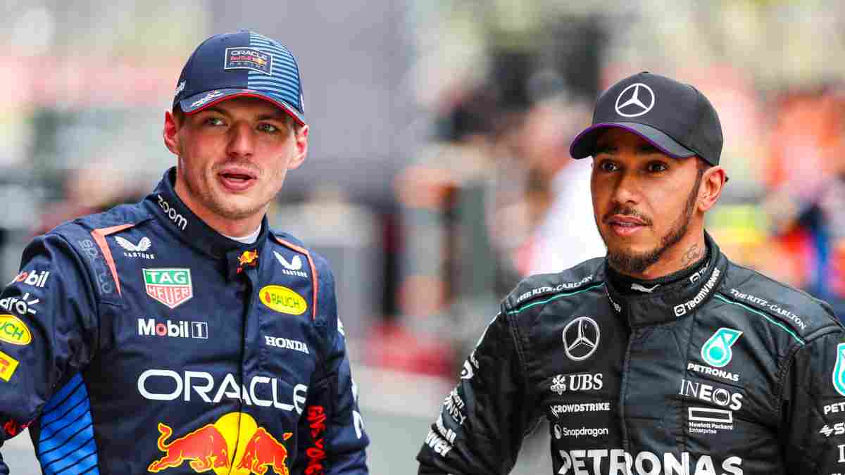 Max Verstappen and Lewis Hamilton