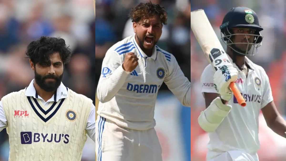 Ravindra Jadeja, Kuldeep Yadav and Washington Sundar