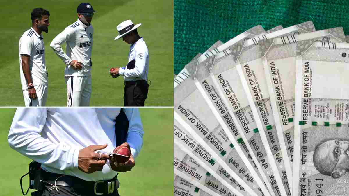 Shubman Gill getting the ball checked