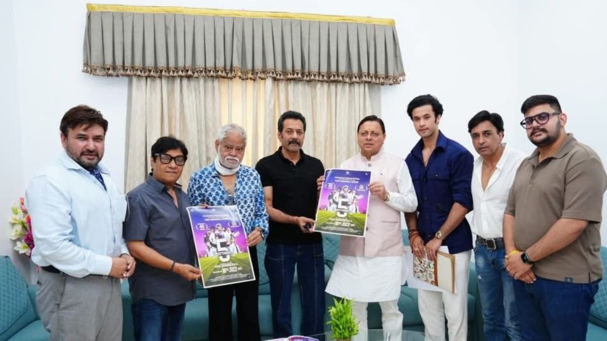 CM Pushkar Singh Dhami Unveils Poster Of Hindi Film 5 September, Showcasing Uttarakhand’s Culture, Talent, And Scenic Beauty