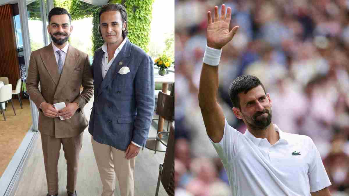 Virat Kohli with sports presenter Sid Kohli