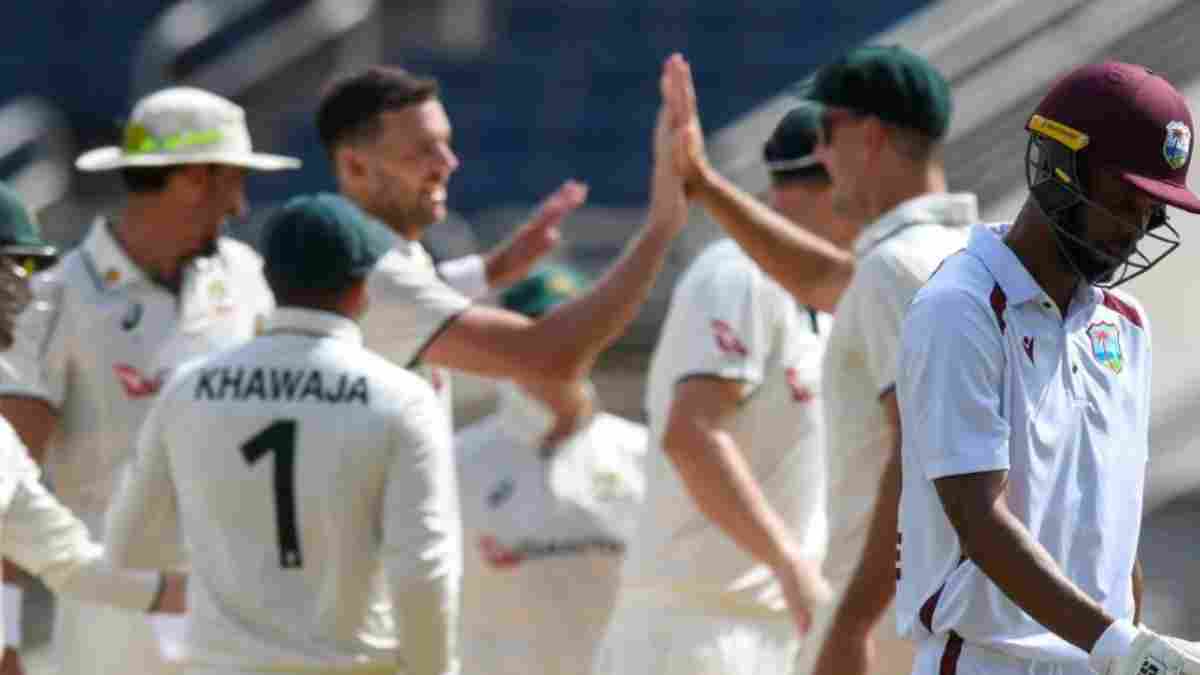 West Indies were bowled out at the mere score of 27 West Indies were bowled out at the mere score of 27