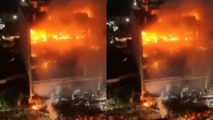 A massive fire broke out at a shopping mall in Iraq.