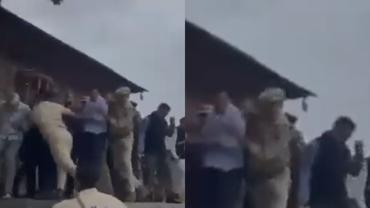 Breaking barricades, Jumping Over The Fencing Wall, CM Omar Abdullah Reached The 13-July Martyrs’ Graveyard In Srinagar