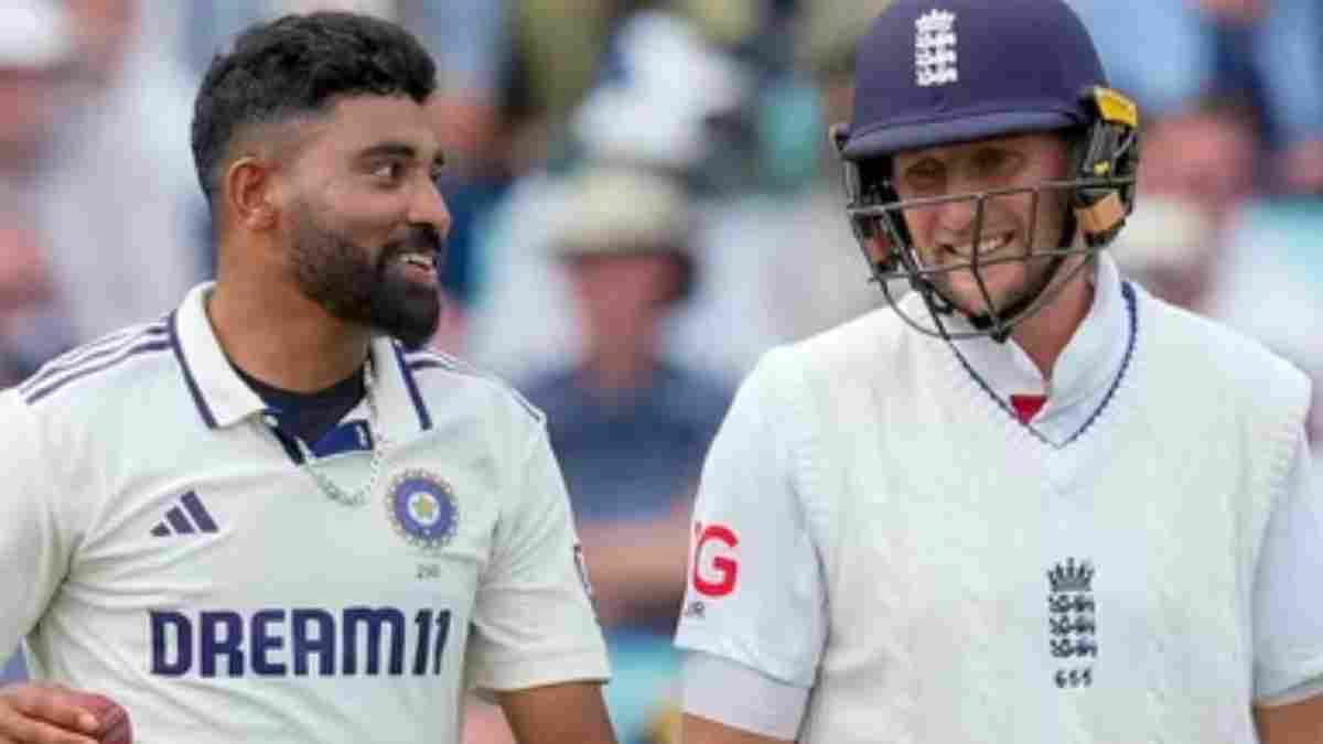 Mohammed Siraj and Joe Root