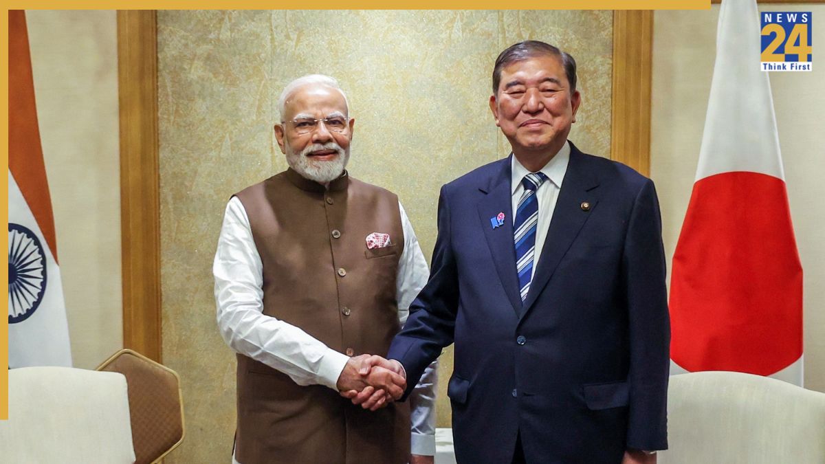 PM Modi And Japanese PM Ishiba Exchange Agreements, Chart 10-Year Roadmap For Partnership PM Modi And Japanese PM Ishiba Exchange Agreements, Chart 10-Year Roadmap For Partnership