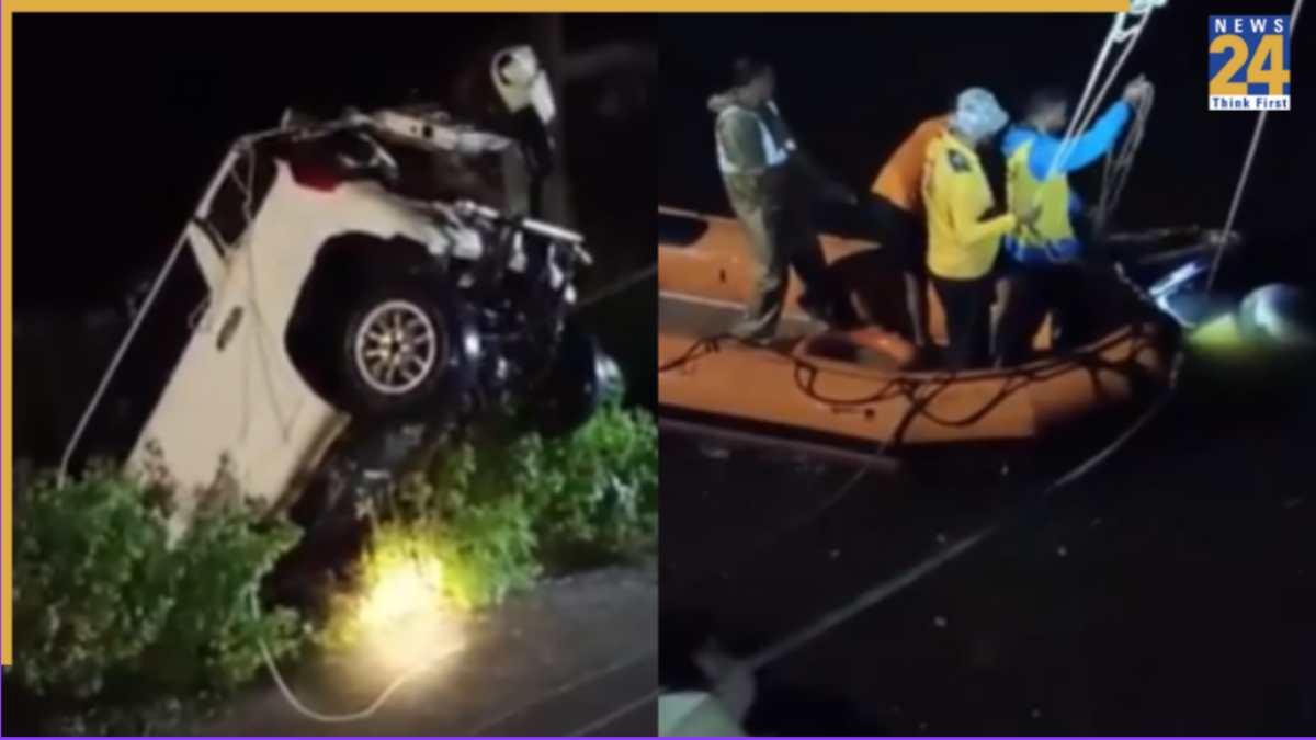 Rajasthan: Car Falls Into Drain In Udaipur’s Kherwada, 2 Dead, 1 Still Missing