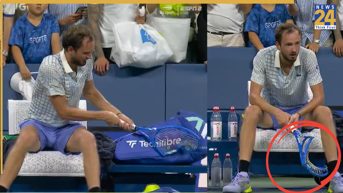 Daniil Medvedev loses cool in US Open 2025