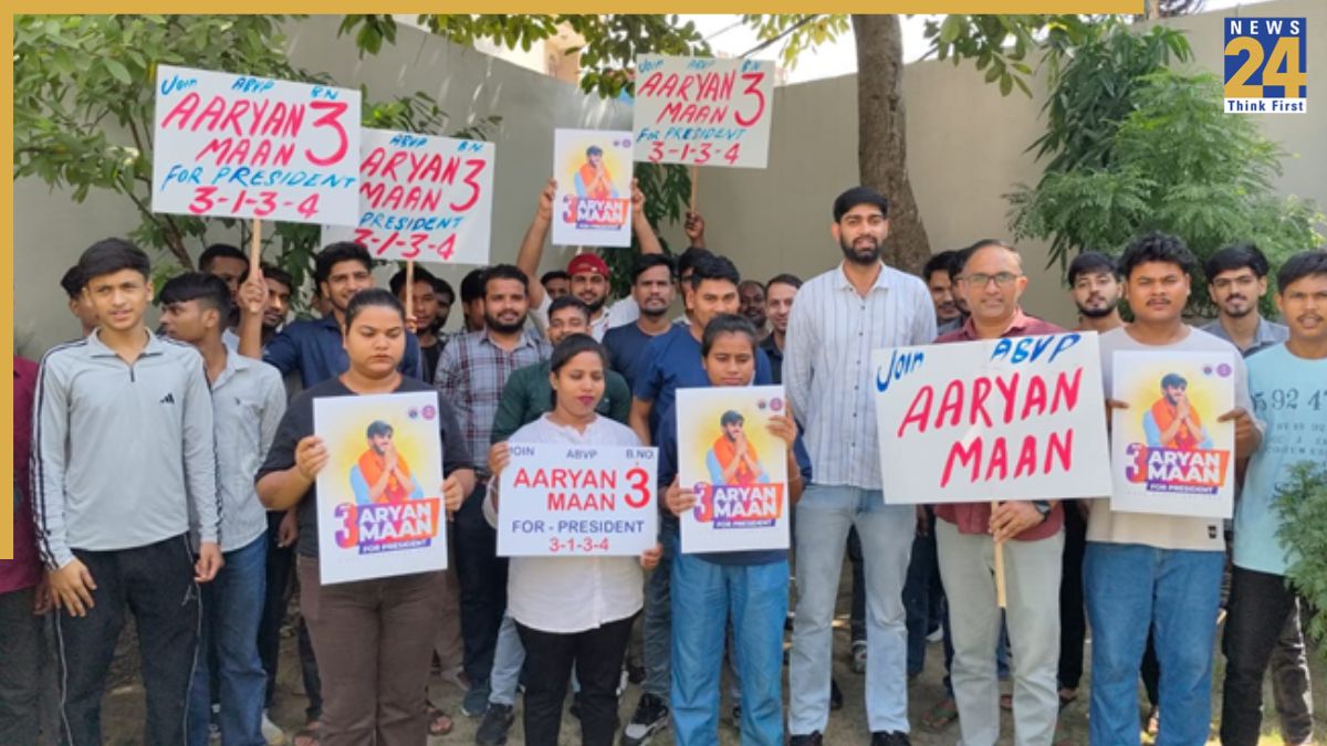 ABVP's star in Delhi University student union elections, Aryan Mann is in the lead ABVP's star in Delhi University student union elections, Aryan Mann is in the lead