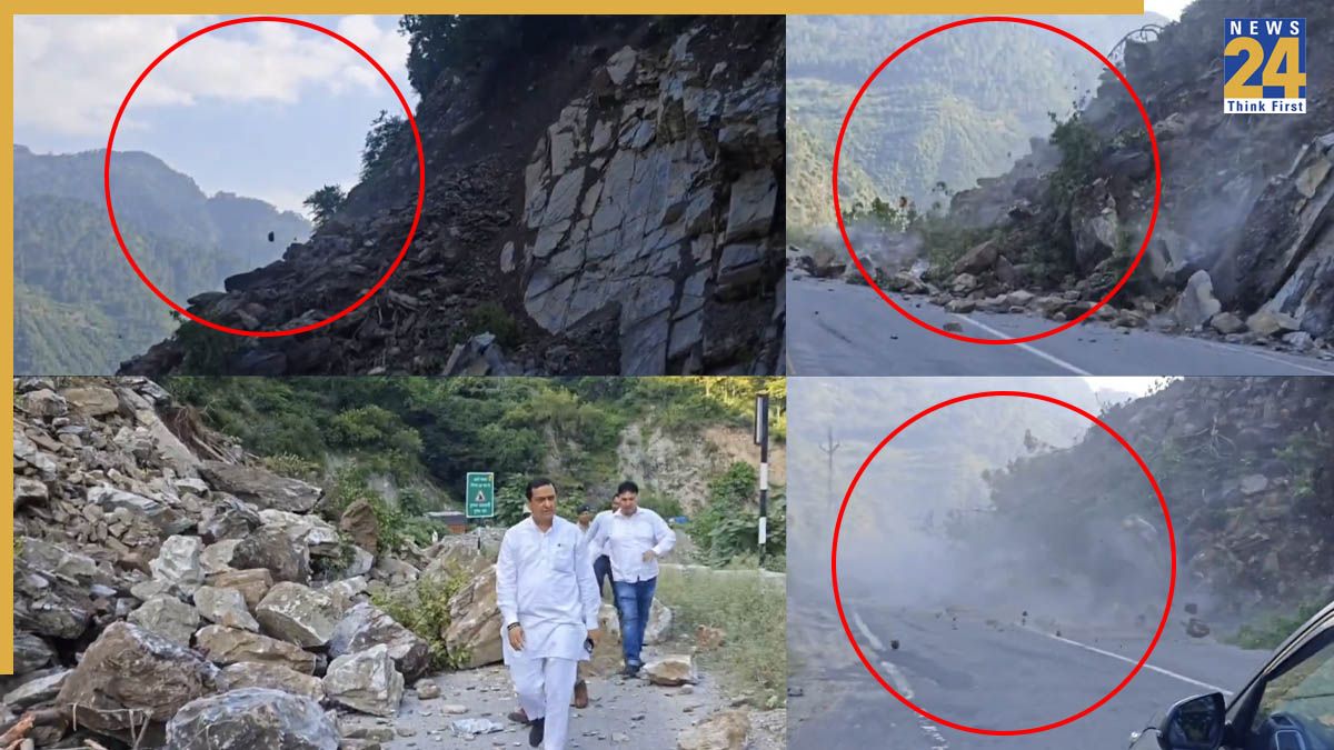 Anil Baluni shares video of landslide.