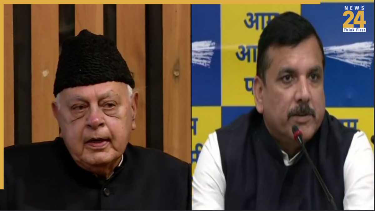 Farooq Abdullah, Sanjay Singh Farooq Abdullah and Sanjay Singh criticize Police action and LG Administration amid curbs on AAP leaders in Srinagar