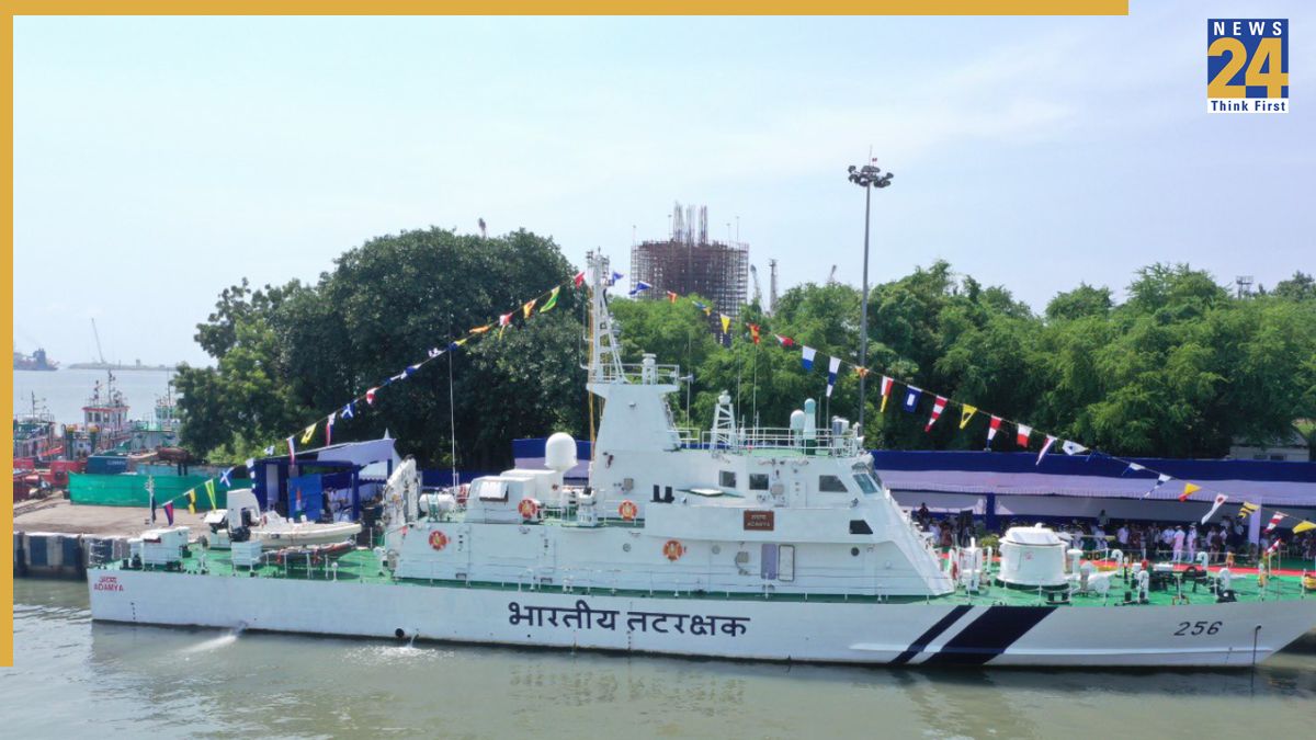 India Coast Guard ship Adamya commissioned at Paradip Port (PhotoX@IndiaCoastGuard)