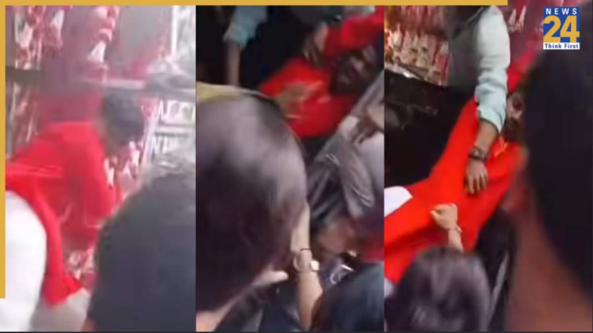Lalbaug Viral Video Mumbai: Volunteer Allegedly Kicks Woman Devotee During Ganesh Visarjan At Lalbaug, Shocking Video Goes Viral